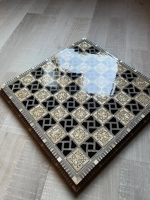 Schachbrett Schach Chess Inlaid Wood Egypt