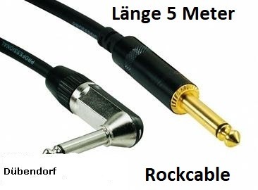 Rockcable 5 Meter Abgewinkelt zu Gitarre
