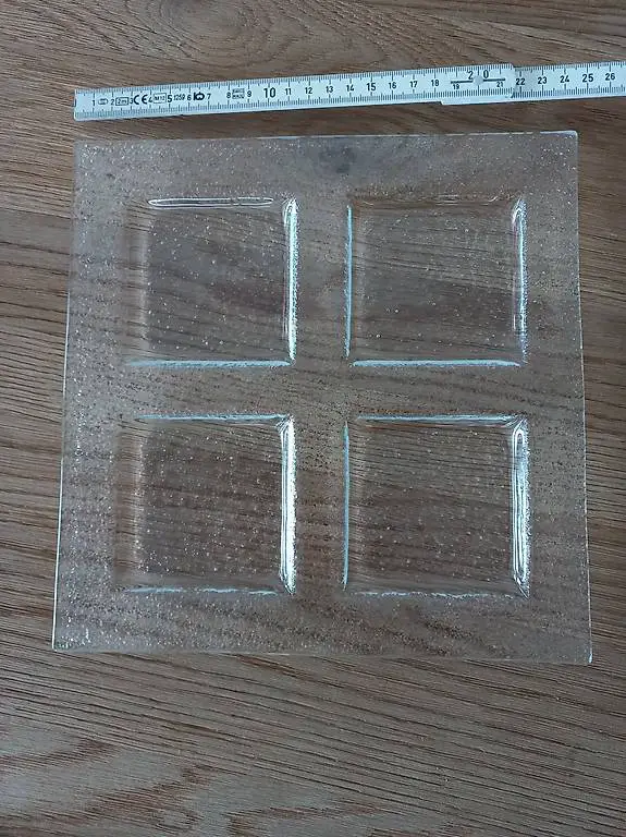 NEU Glasplatte mit 4 Abteilen