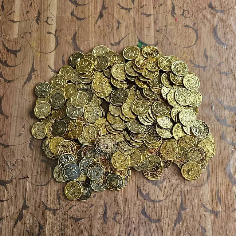 Plastik Gold Münzen