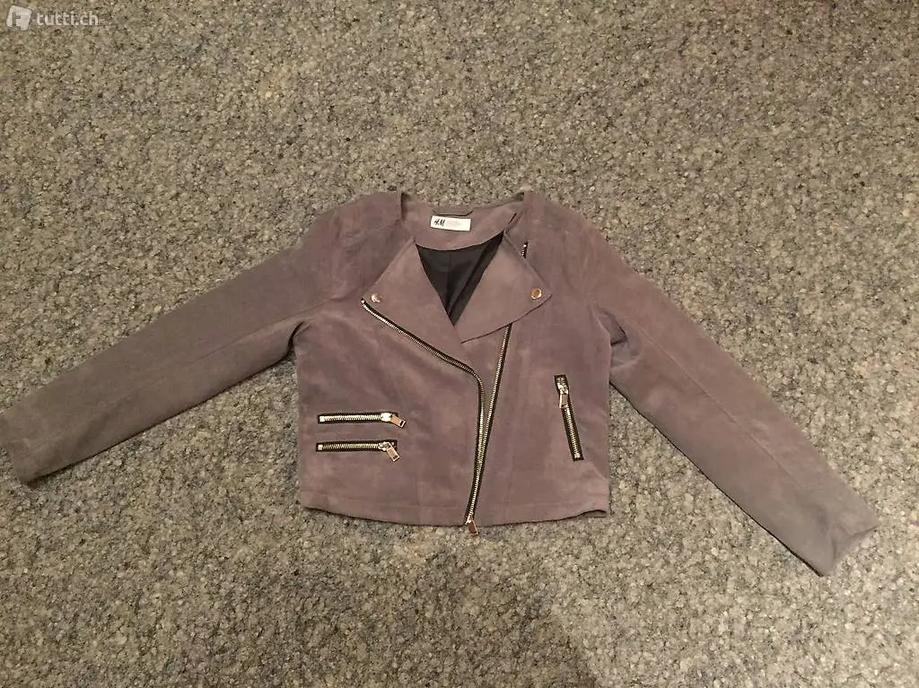 Rassige Jacke Bikerstil Grösse 146