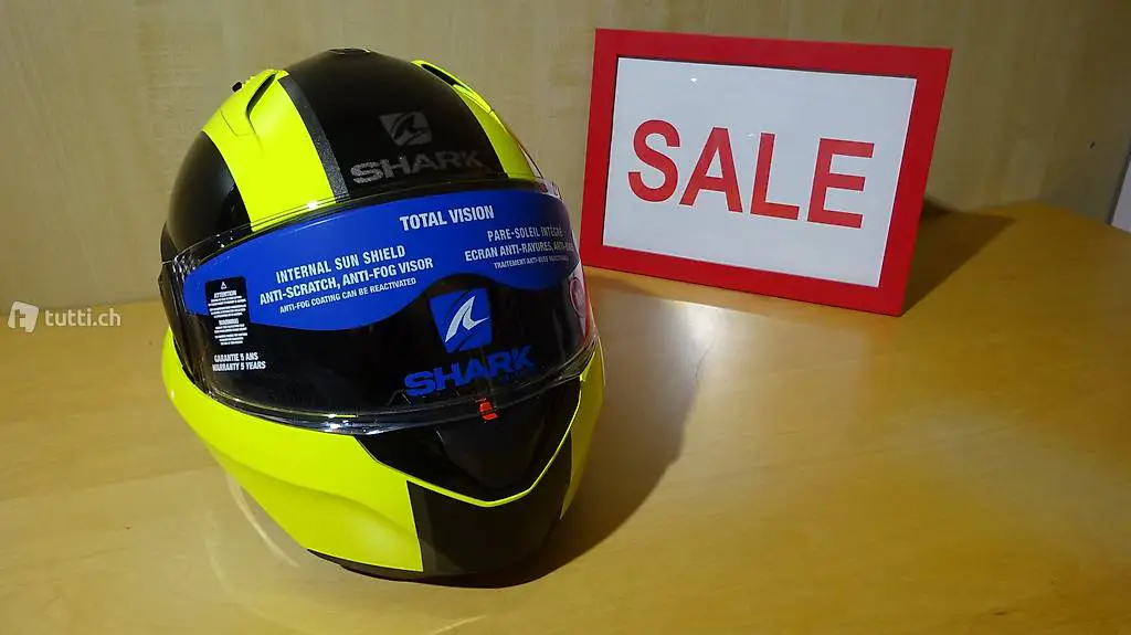  shark modularhelm evo-es yellow / black, grösse s