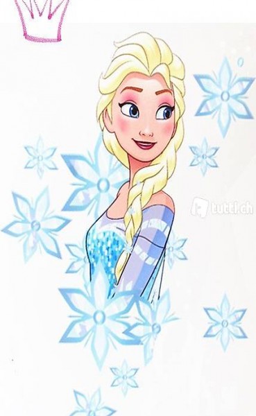  Bügelbild Prinzessin Frozen Elsa Eiskönigin, Mädchen, Kinder