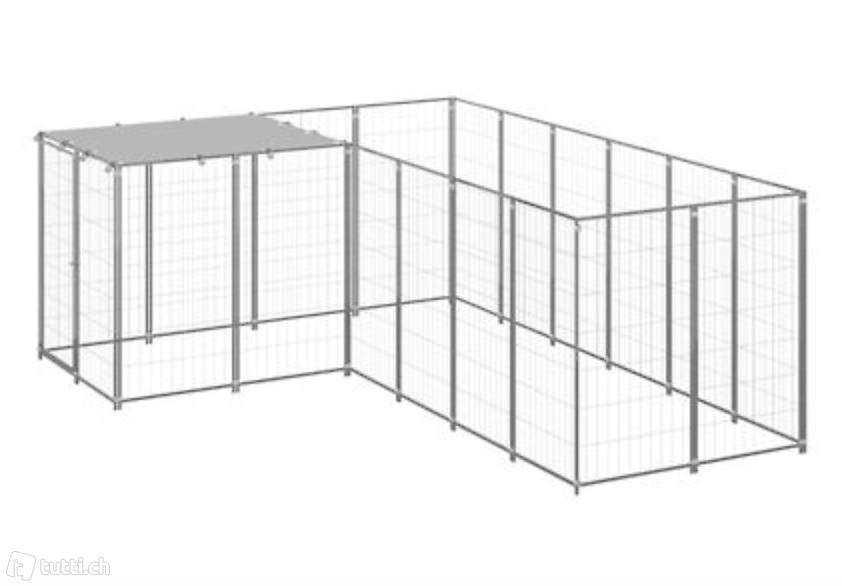  Hundezwinger Silbern 4,84 m² Stahl