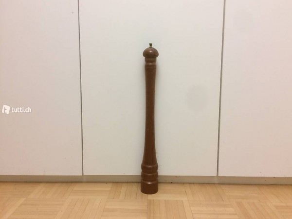 Riesige 52 cm Holz Pfeffermühle made in Italy vintage