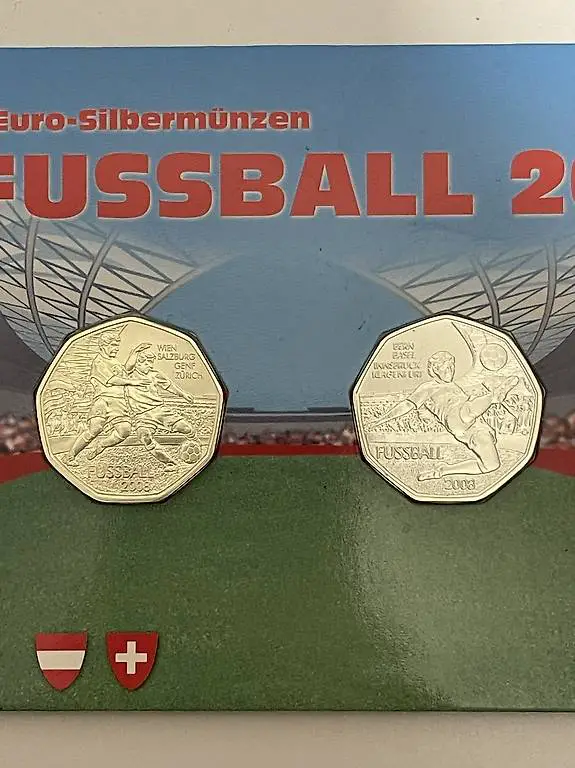 Gedenkmünzen EM 2008 2x5 Euro Österreich / Münzen