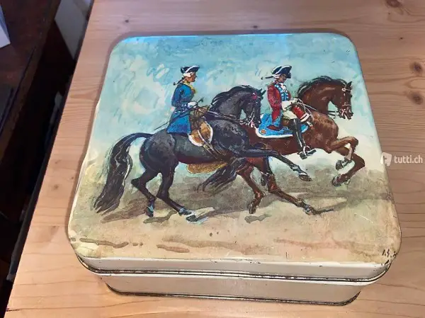 Verkaufe eine Mettalbox mit 2 Reiter Drauf