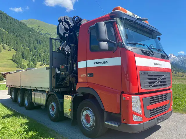volvo, fh500, kran