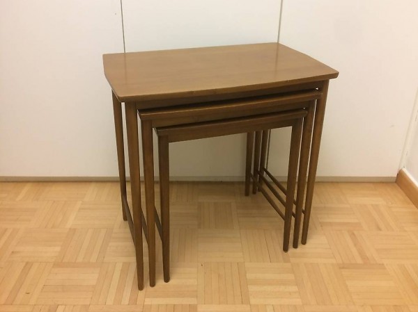 3x Schweizer Beistelltisch Satztische Tischchen vintage 50er