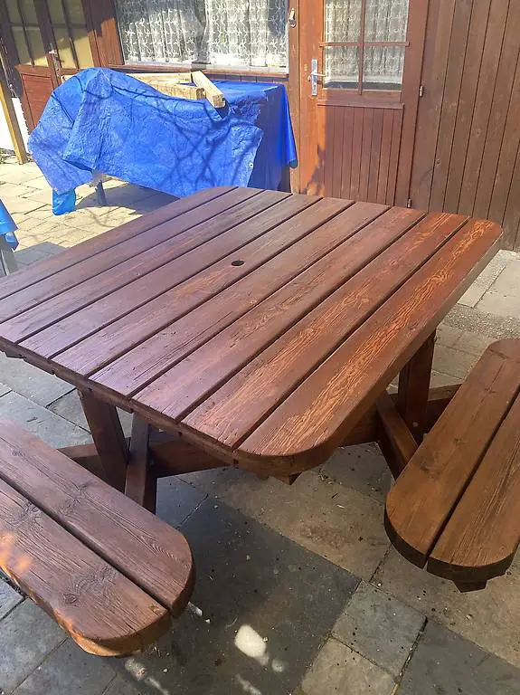 Gartentisch Gartenbank Massivholz
