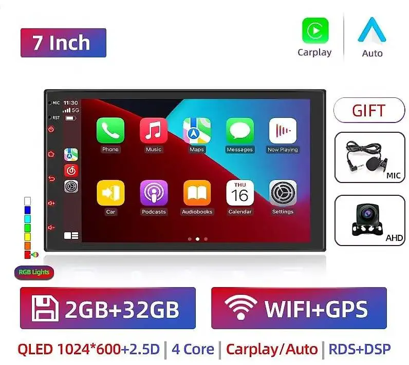 Android 13 2 Din Autoradio Carplay Auto 7
