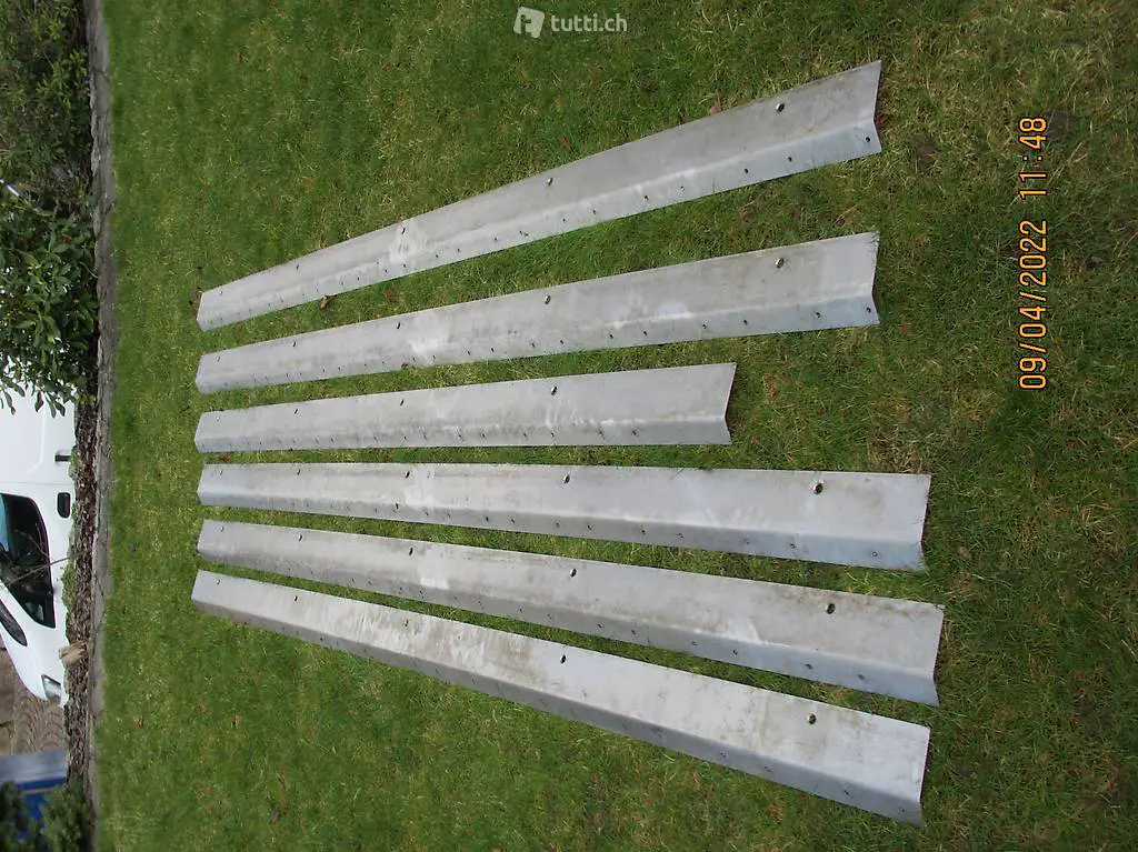 V4A, 7 Chromstahlschienen, Länge 3 m, komplett 50 Kg