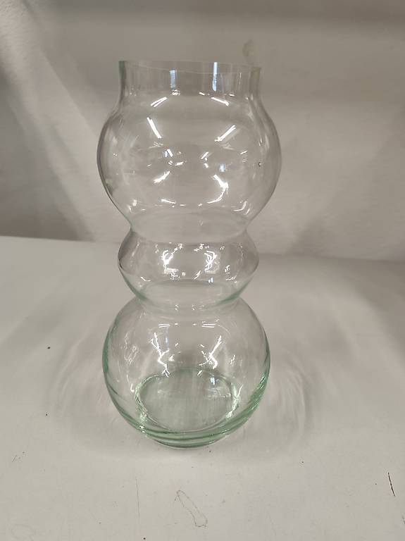 Vase gross gekugelt, Glas recyclet, D 12 x H 25 cm