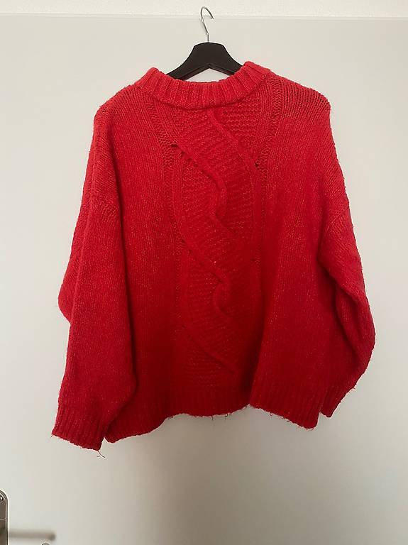 Wollpullover / Winterpullover Rot