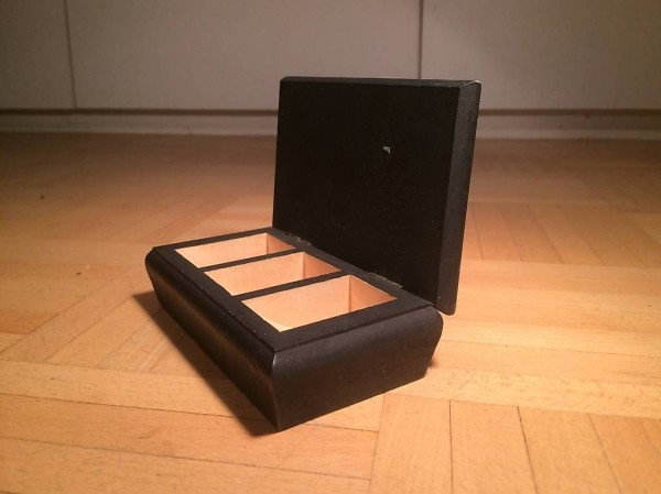 Vintage Holzbox Briefmarkenbox Schmuckkästchen 50er 60er