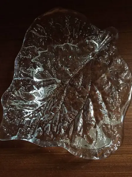 WUNDERSCHÖNE, NEUE GLASDEKO, BLATT UND SCHALE