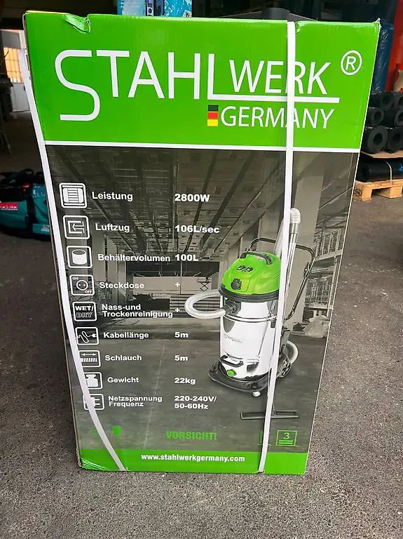 Stahlwerk Industrie Staubsauger V100-2 2800 W 100 L