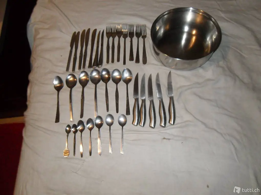 Löffel mit messermitgabel mit kleine Löffel mit1kochn pfanne