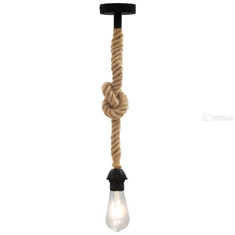  Hängelampe mit Seilummantelter Leitung E27