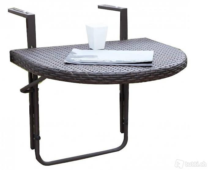  Balkon-Hängetisch in Rattanoptik