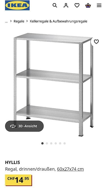 Metallregale IKEA