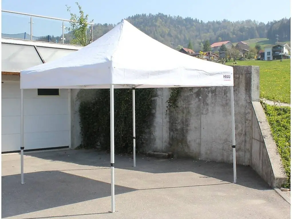HEBU-Tent Faltzelt ROYAL 3x3m weiss PVC-Dach