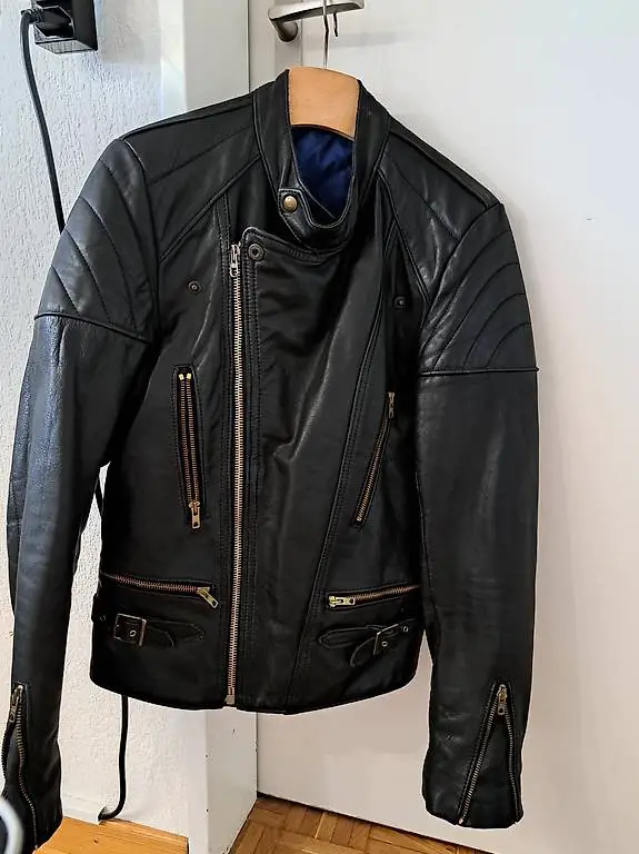 Vintage Motorrad Lederjacke Damen Herren