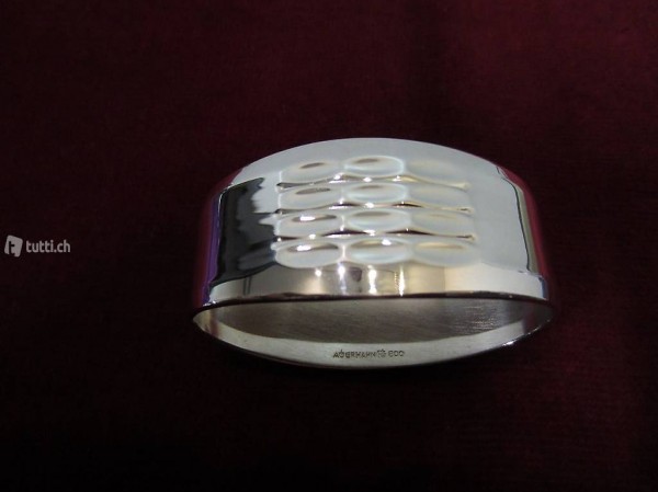  6 Serviettenringe 255-800 Auerhahn Silber 800