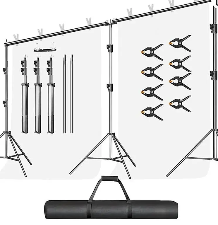 EMART Foto Hintergrund Ständer 3m x 6m, Verstellbarer