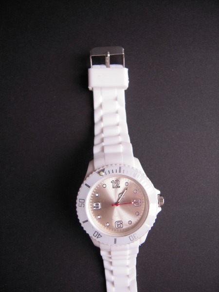  Silikonuhr, UNGETRAGEN, aus Sammlung, weiss