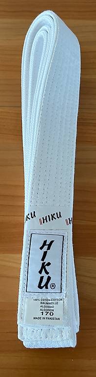 Gürtel HIKU, Weiss, Kampfsport, Judo, Jiu-Jitsu
