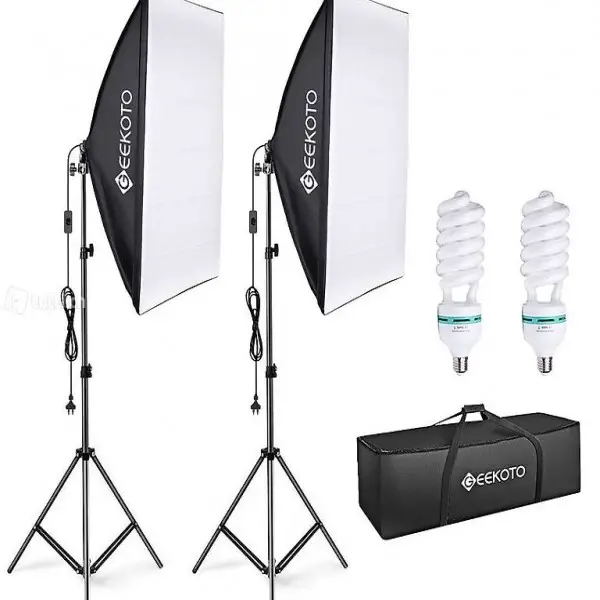  Softbox Set Fotostudio 50 x 70cm, Dauerlicht Studioleuchte