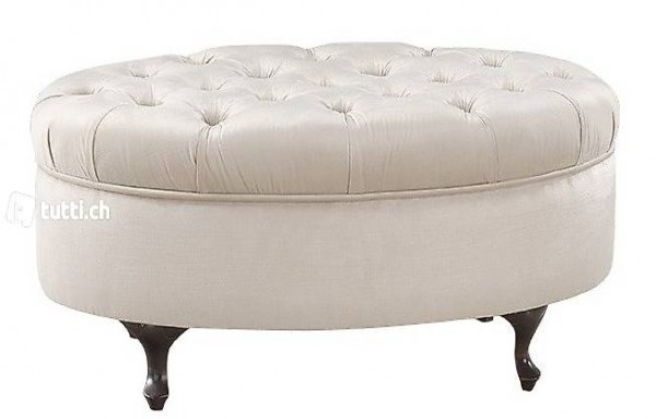  LEDERHOCKER RUNDHOCKER CHIPPENDALE HOCKER MODEL V-OTTOMANE