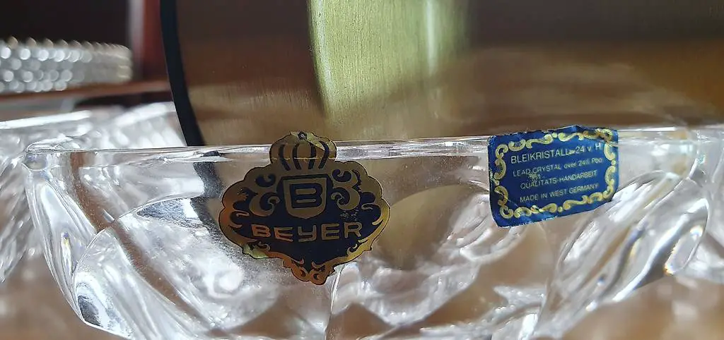 4 Bleikristall Schalen