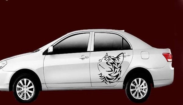  Büsi - Aufkleber für Auto oder als Wandtattoo