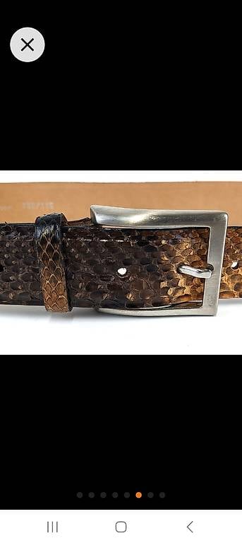 Vero Pitone Gürtel Schlangen Leder