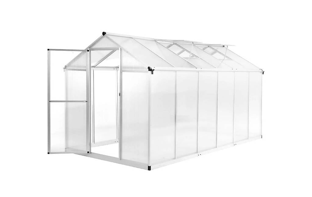 Gewächshaus Aluminium 362x190x195 cm 13,41 m³