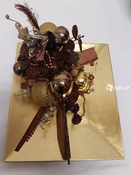 Geschenk Teller Gold Deko