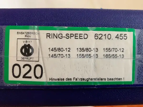 Neue Schneeketten Blaue Box Ring Speed Schnellmontage