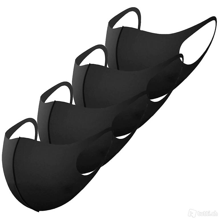  Einfarbige Stoffmasken (4er Pack)