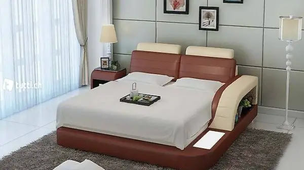  WASSERBETT HOTEL DOPPEL LEDERBETT POLSTERBETT WASSER LB8814