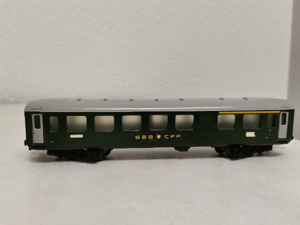 WESA Schnellzugswagen SBB dunkelgrün, ohne Schachtel