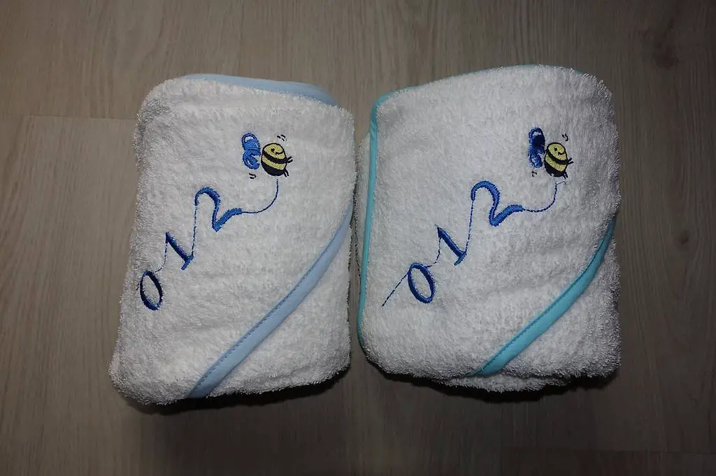 2 Mal Baby Kapuzen-Badetuch mit Waschlappen 78x82 cm Neu