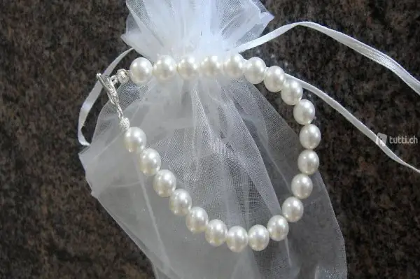 Bracelet perles nacrées White Swarovski