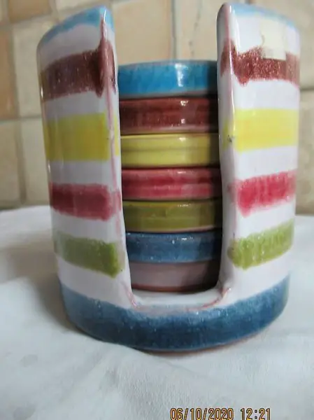  Glasuntersatz, Glasuntersätze, Keramik von Töpferei