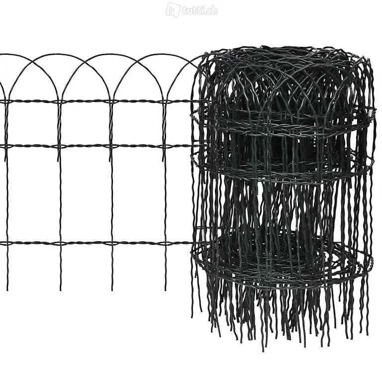  Beetzaun Pulverbeschichtetes Eisen 10x0,4 m