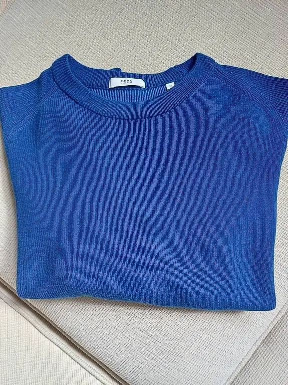 NEUwertig: BRAX Herren Strickpullover, Gr. M royalblau