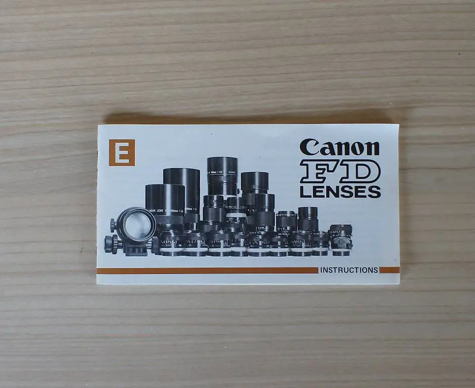 Vintage Canon FD Lenses Instructions Original Anleitung #2