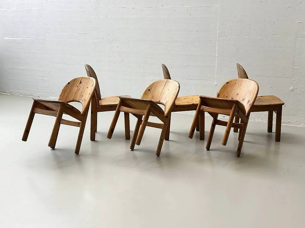 Kiefernholz Stühle von Gostrup Møbelfabrik, Dänemark