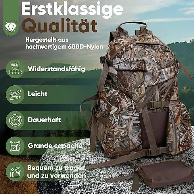 Multifunktionaler Jagdrucksack 20x35x51cm, 300g